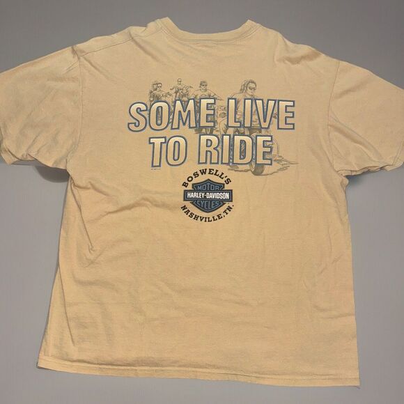 Vintage Harley Davidson 1997 Some Live To Ride Made In USA Nashville XL *See Pic - Picture 1 of 7